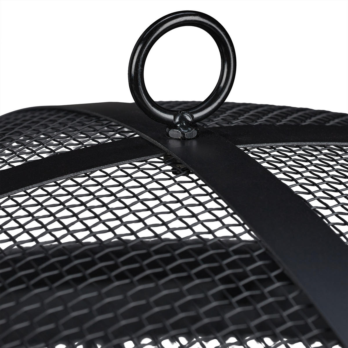 FEUERSCHALE - Schwarz, Metall (60/60/60cm) - Relaxdays