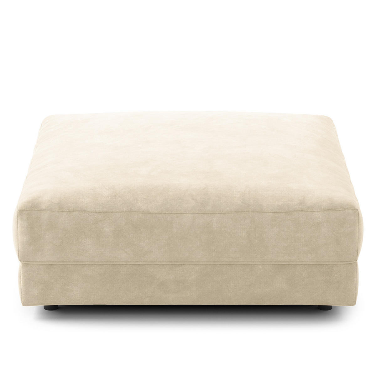 POLSTERHOCKER - Schwarz/Weiß, Kunststoff/Textil (105/38/117cm) - home24