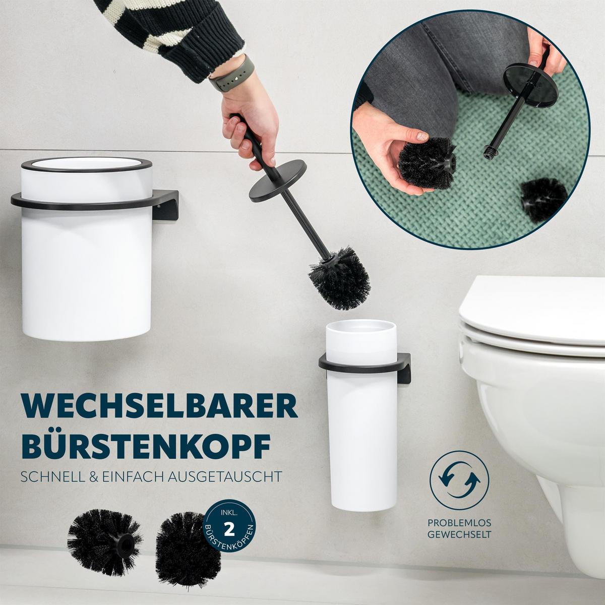 WC-GARNITUR SAVONA, weiß, Kunststoff - Weiß, Kunststoff (10/36.5/10cm) - bremermann