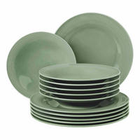 TAFELSERVICE Beat Color Glaze Salbeigrün 12er Set - Grün, Keramik (32.3/23.5/32.3cm) - Seltmann Weiden