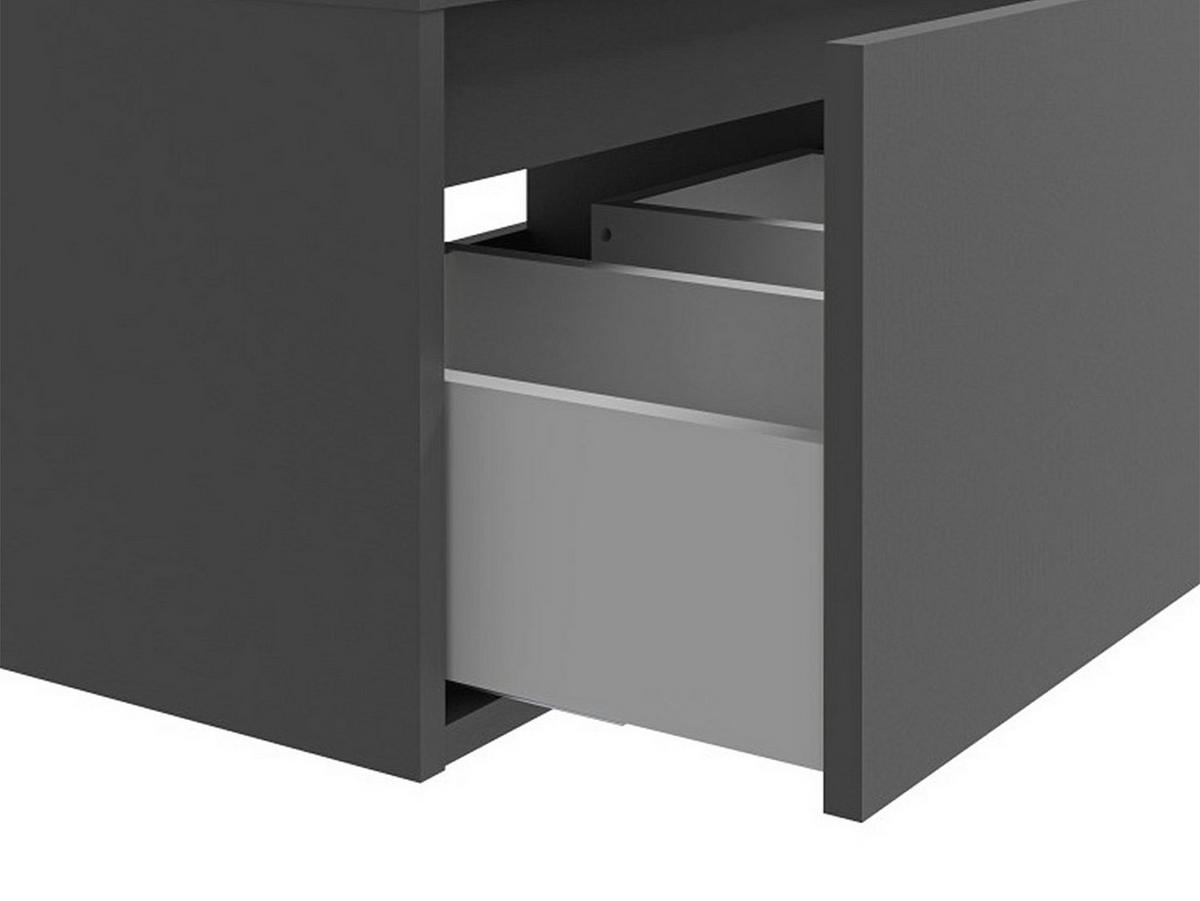 WASCHBECKENUNTERSCHRANK - 150cm x 47cm - Holzspan - anthrazitgrau - ISAURE - Anthrazit, Holz (150/32/47cm) - Vente-Unique