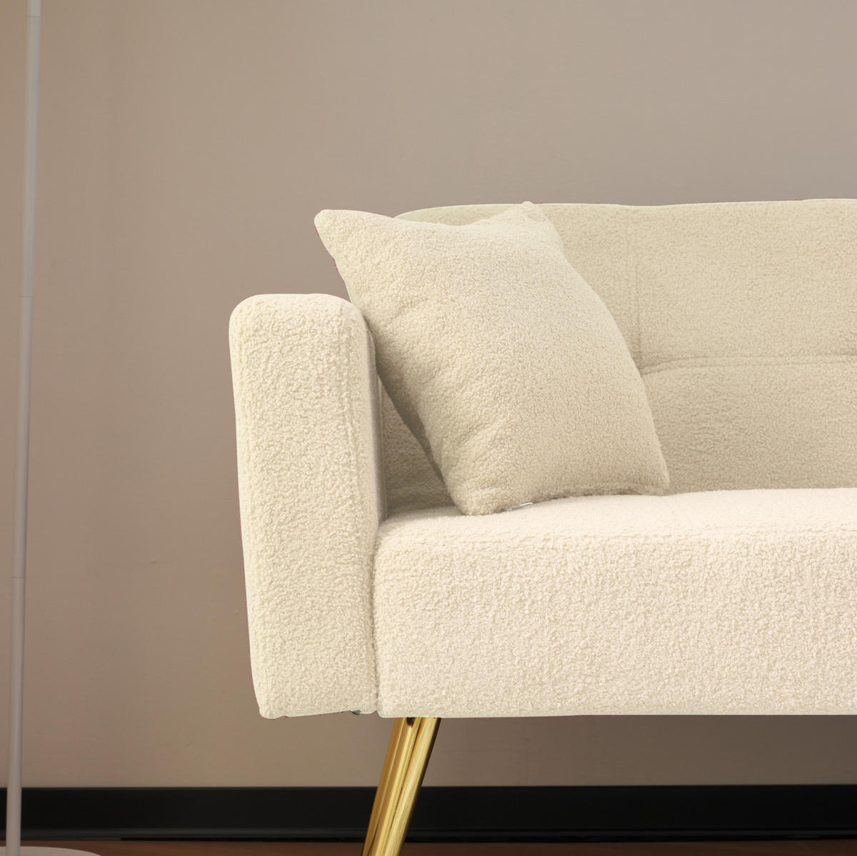 SCHLAFSOFA mit Bettfunktion 175 x 64 x 72 cm Beige - Beige, Kunststoff (175/72/64cm) - Meubliv