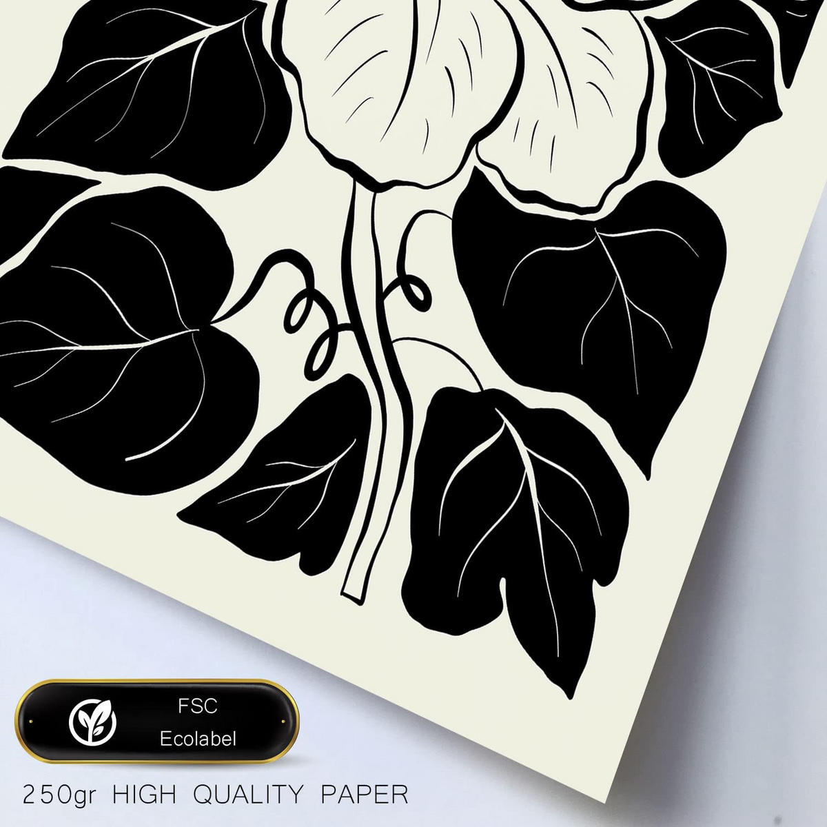 POSTER Set Mit 6 In Schwarzer Tinte Kaktus A3 & A4 Rahmenlos - Klar, Papier (29/3cm) - Nacnic