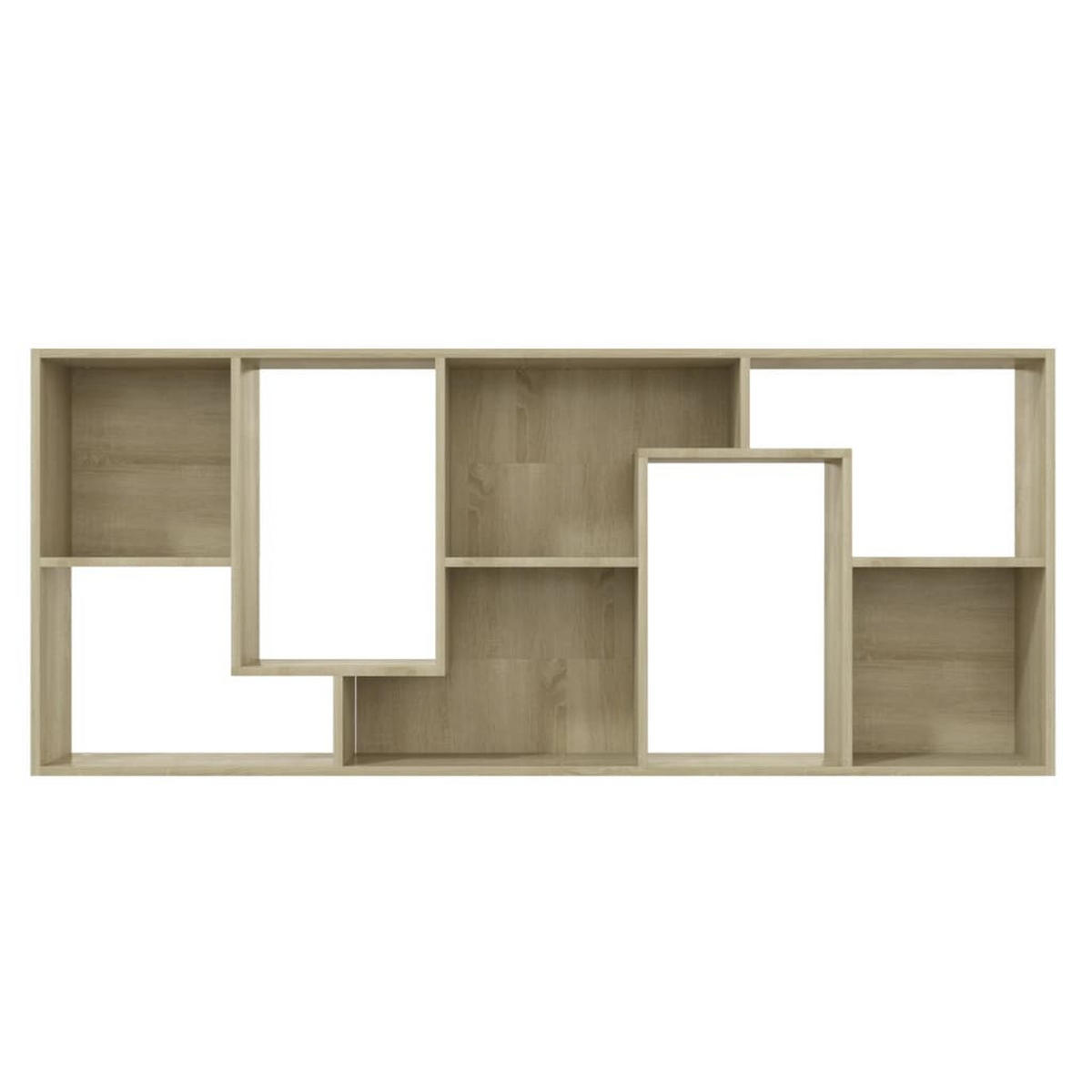 BÜCHERREGAL mit 8 Fächern 67/24/161 cm aus Holzwerkstoff Sonoma-Eiche Dekor - Sonoma Eiche, Holz (67/161/24cm) - vidaXL