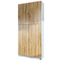AKTENSCHRANK Elona M1, Büroschrank mit Soft-Close & Push-to-Open, Weiß/Eiche Natur (82 x 184 x 37 cm) - Eiche Wotan, Holzwerkstoff (82/184/37cm) - InnoFurn