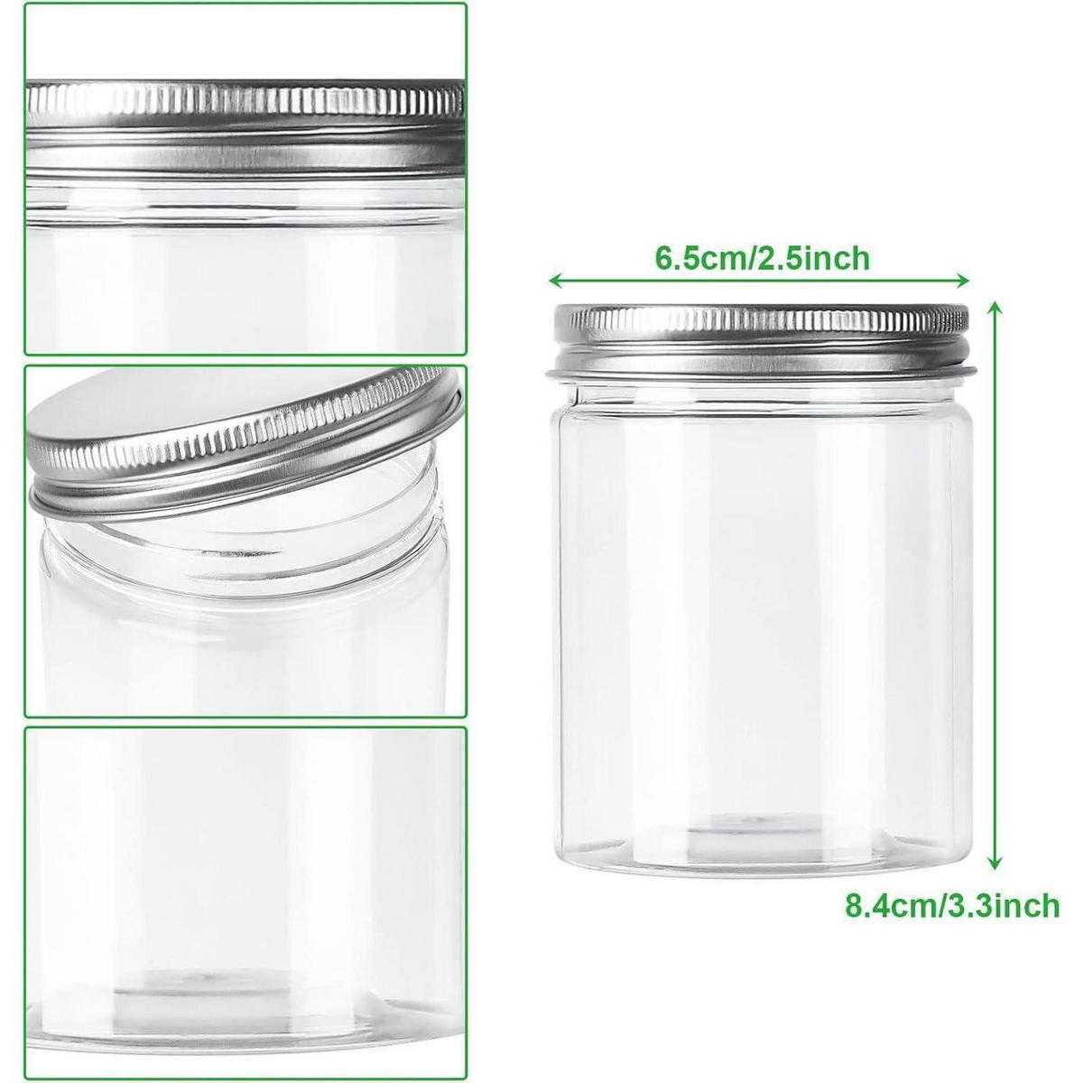 VORRATSDOSEN 20er Set 250ml transparent luftdicht - Multicolor, Kunststoff (6.8/8/6.8cm)