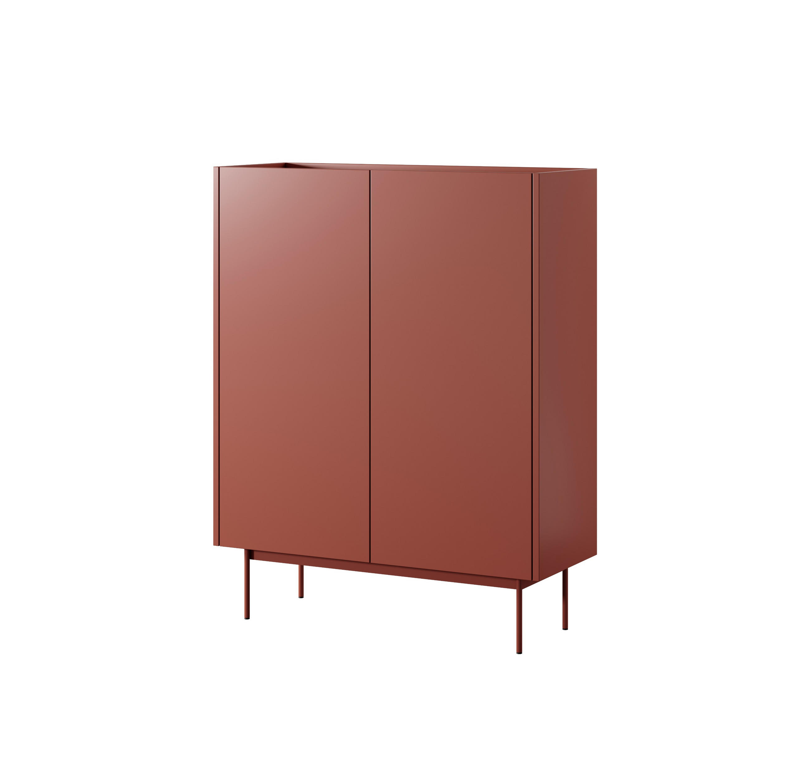 FARBE Rot Kommode mit Einlegeböden - Rot, Holzwerkstoff (97/122/37cm)