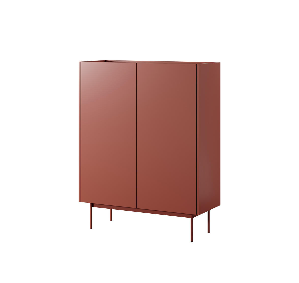 FARBE Rot Kommode mit Einlegeböden - Rot, Holzwerkstoff (97/122/37cm)