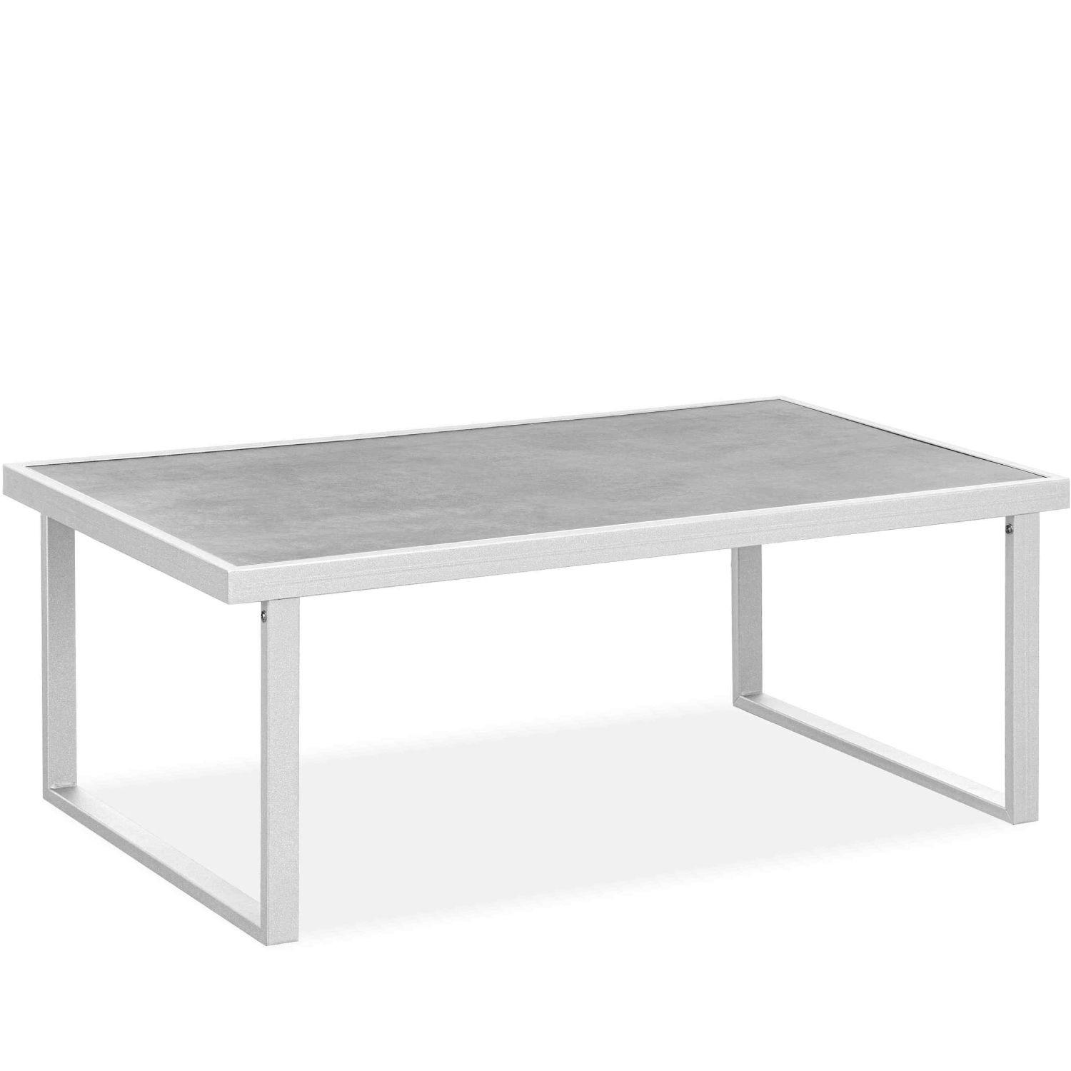 Konsimo® Gartentisch Weiß 118x45x65 cm