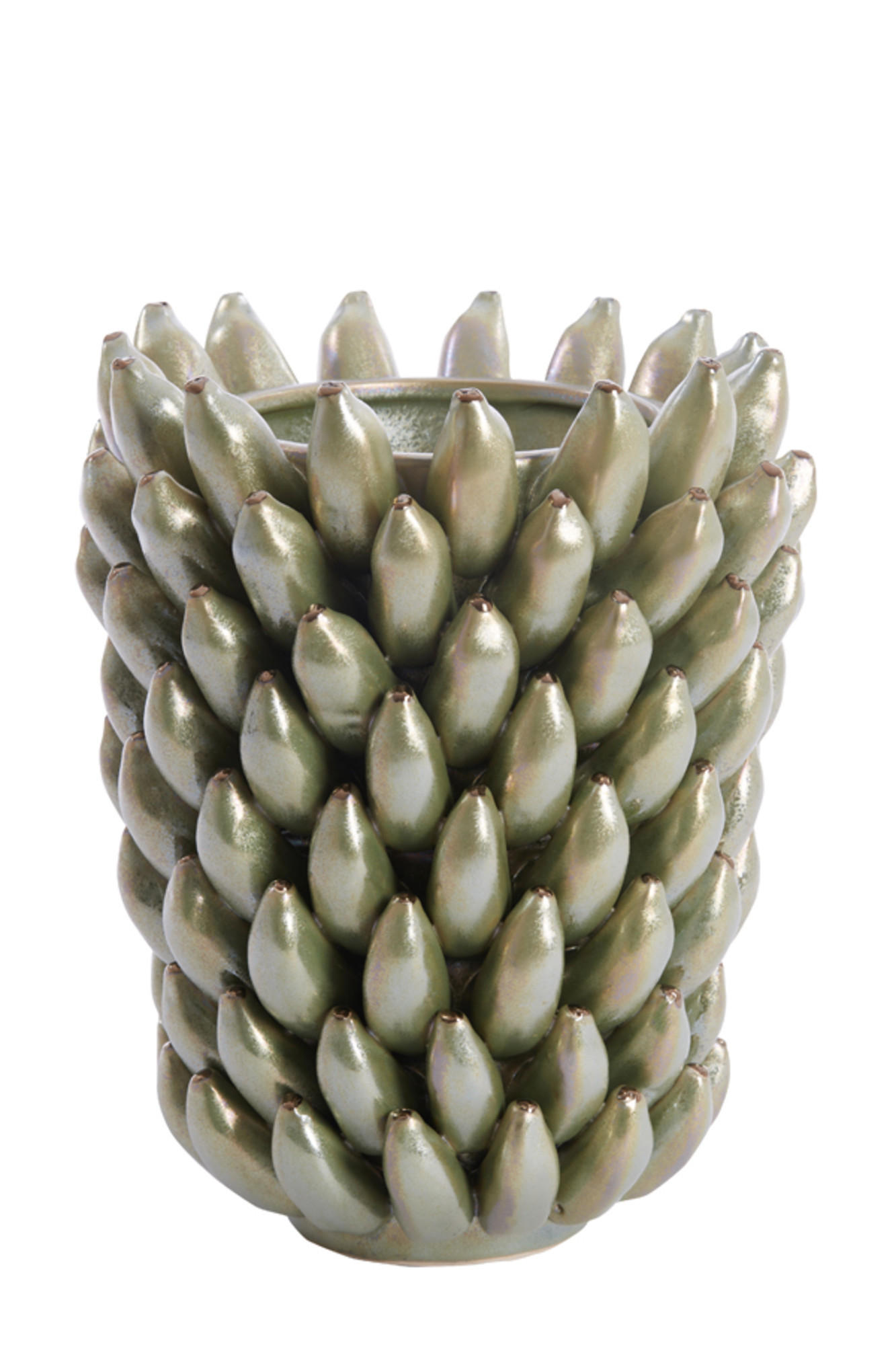 VASE Zita Grün Ø25,5/34 cm - Grün, Keramik (34cm) - Light & Living