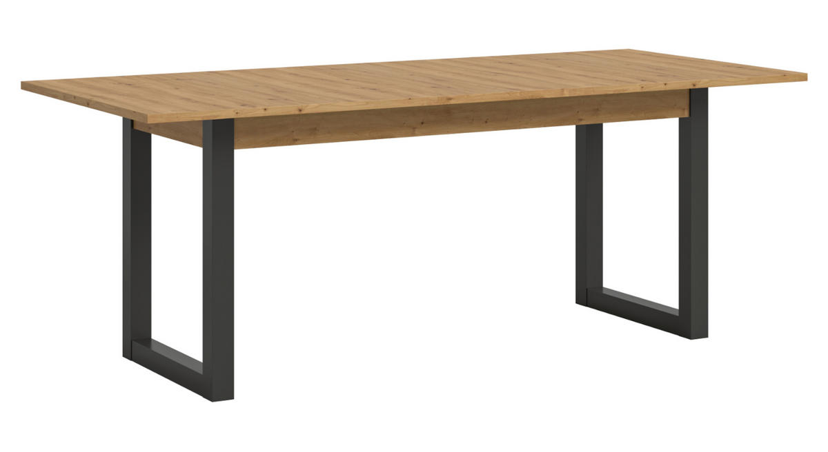 ESSTISCH Eiche, grau 150 - 190 cm, Küchentisch ausiehbar - Eiche Artisan/Grau, Holzwerkstoff (150/90/76cm) - Inn.Furn