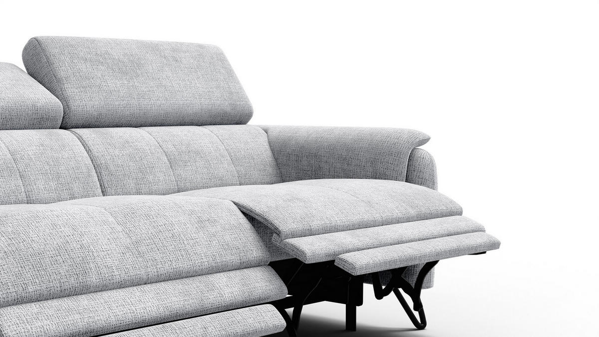 RELAXSOFA RODEN 3-Sitzer, hellgrau - Hellgrau, Holz/Textil (194/82/103cm) - Courtois Laville