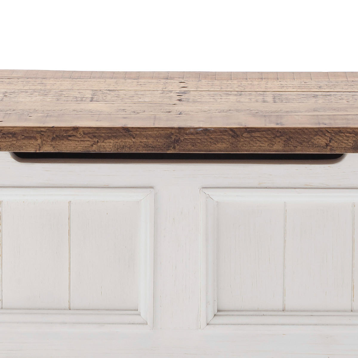 BETTBANK - Weiß, Holz (120/49/40cm) - home24