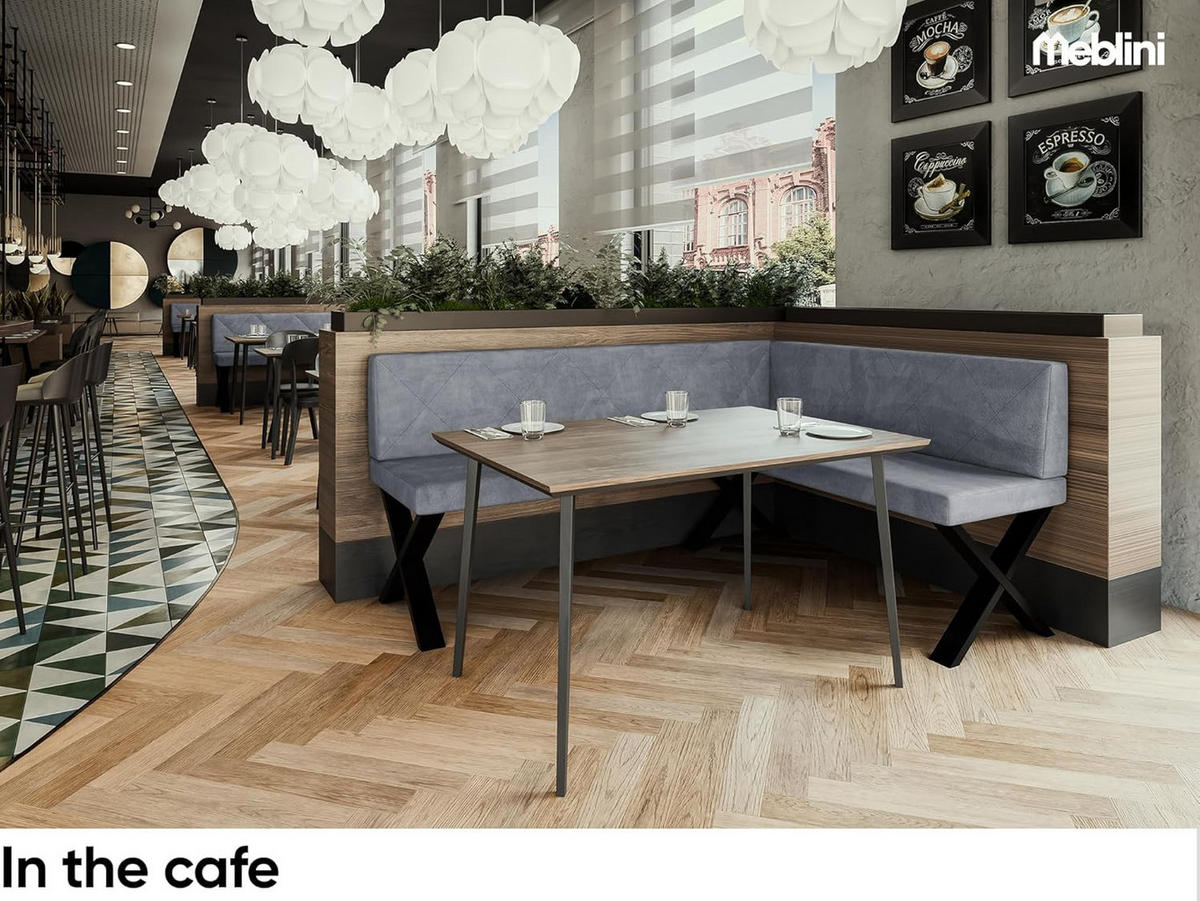 ECKBANK ERIC_X - Grau, Textil (128/168cm) - Meblini