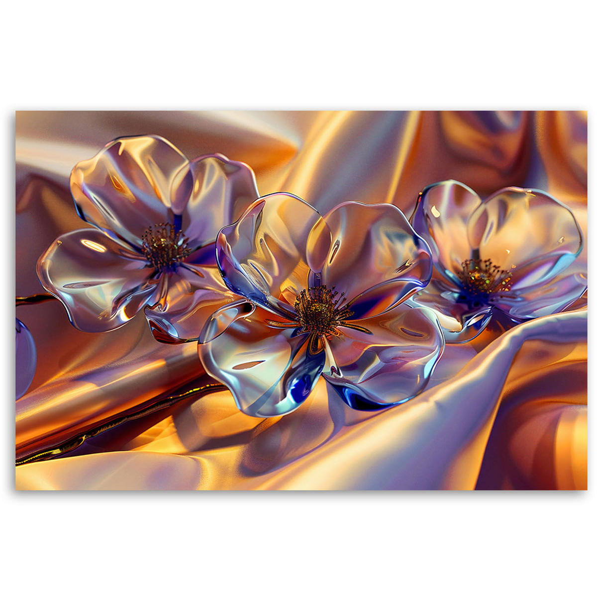 KUNSTDRUCK Gold 90/60 cm - Goldfarben, Textil (90/60cm) - KUNSTLOFT