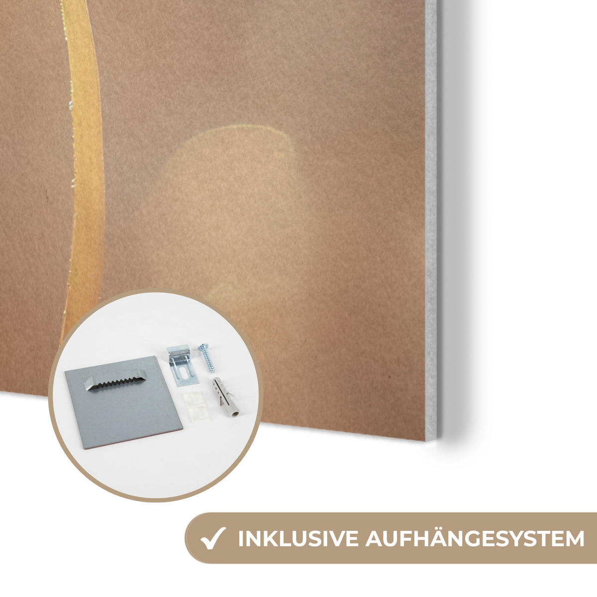 AKUSTIKBILD Löwenzahn - Beige - Natur - Blume Wanddeko 60x90 cm - Hellbraun, Kunststoff (60/90/0.9cm) - MuchoWow
