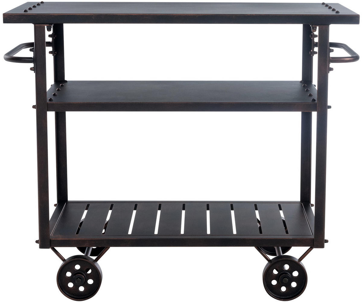 SERVIERWAGEN Metall bronze - Bronzefarben, Metall (96/78/40cm) - CLP