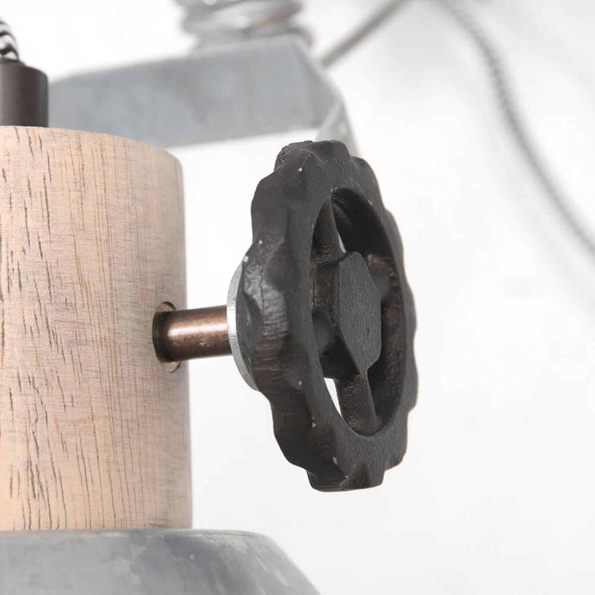 WANDLEUCHTE Metall Braun Holzoptik - Braun, Holz (15/13/37cm)