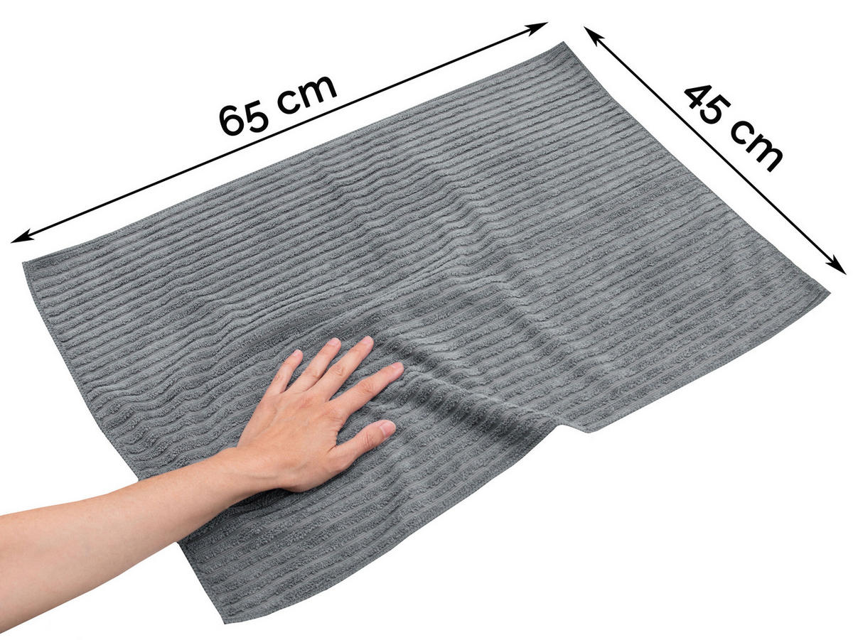 REINIGUNGSTÜCHER, 10er-Set, 45x65 cm, 80% Polyester, 20% Polyamid, Grau - Dunkelgrau, Textil (45/65cm) - Zollner