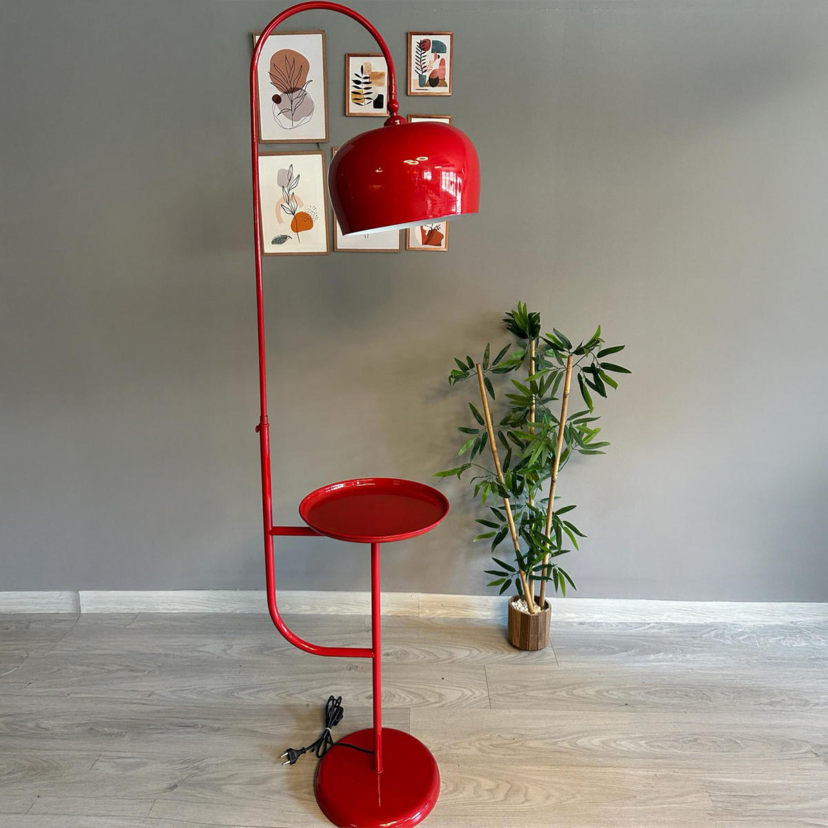 STEHLEUCHTE Cember 170 Cm - Rot, Metall (37/37/168cm) - Bamyum