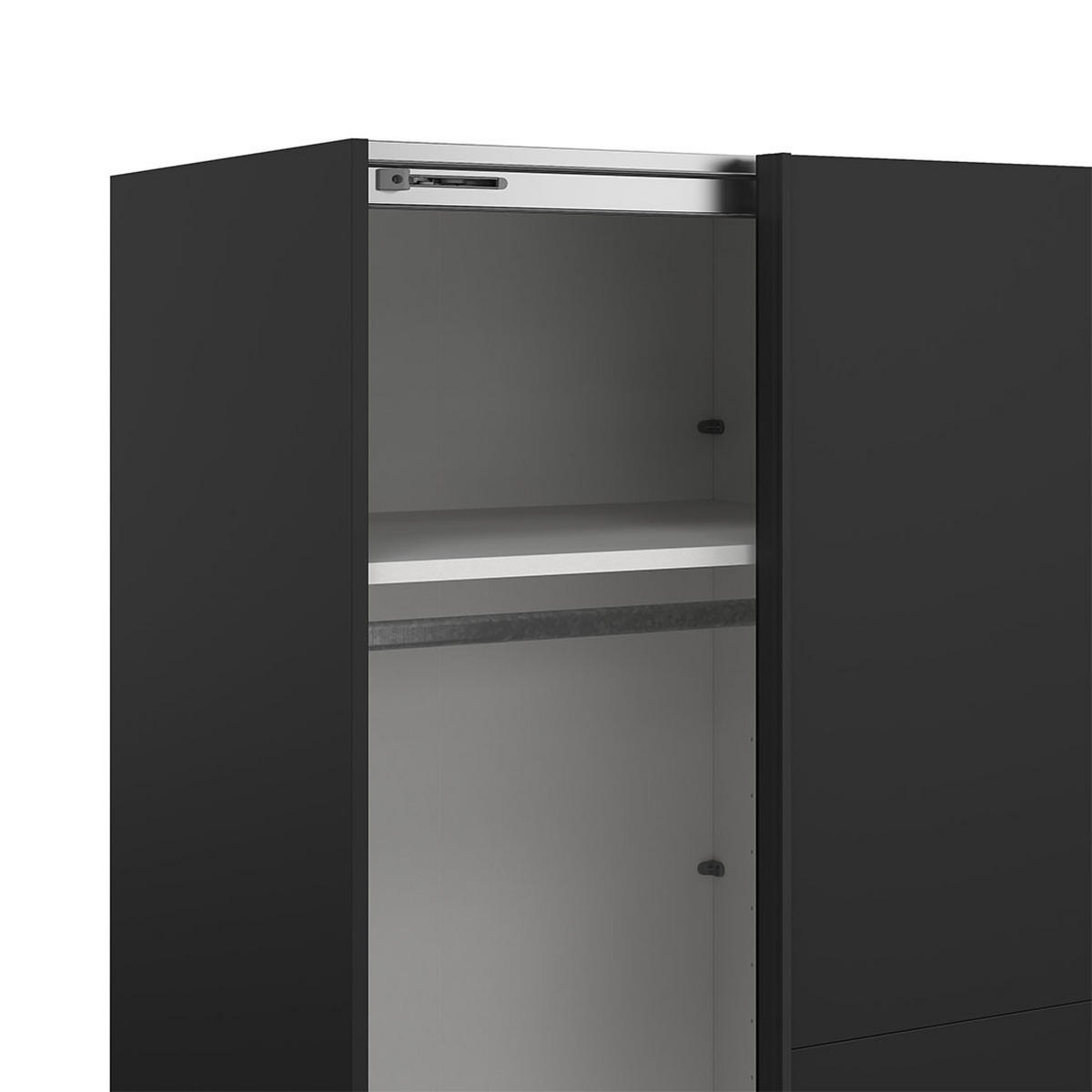 SCHIEBETÜRENSCHRANK, Como, Schwarz, Holzwerkstoff, 244 x 67 x 221 cm - Schwarz, Holzwerkstoff (244/221/67cm) - ebuy24
