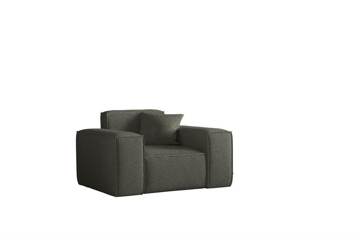 SESSEL Celes Premium Ascot Bukla - Jadegrün, Holzwerkstoff/Textil (121/73/88cm) - Fun Möbel