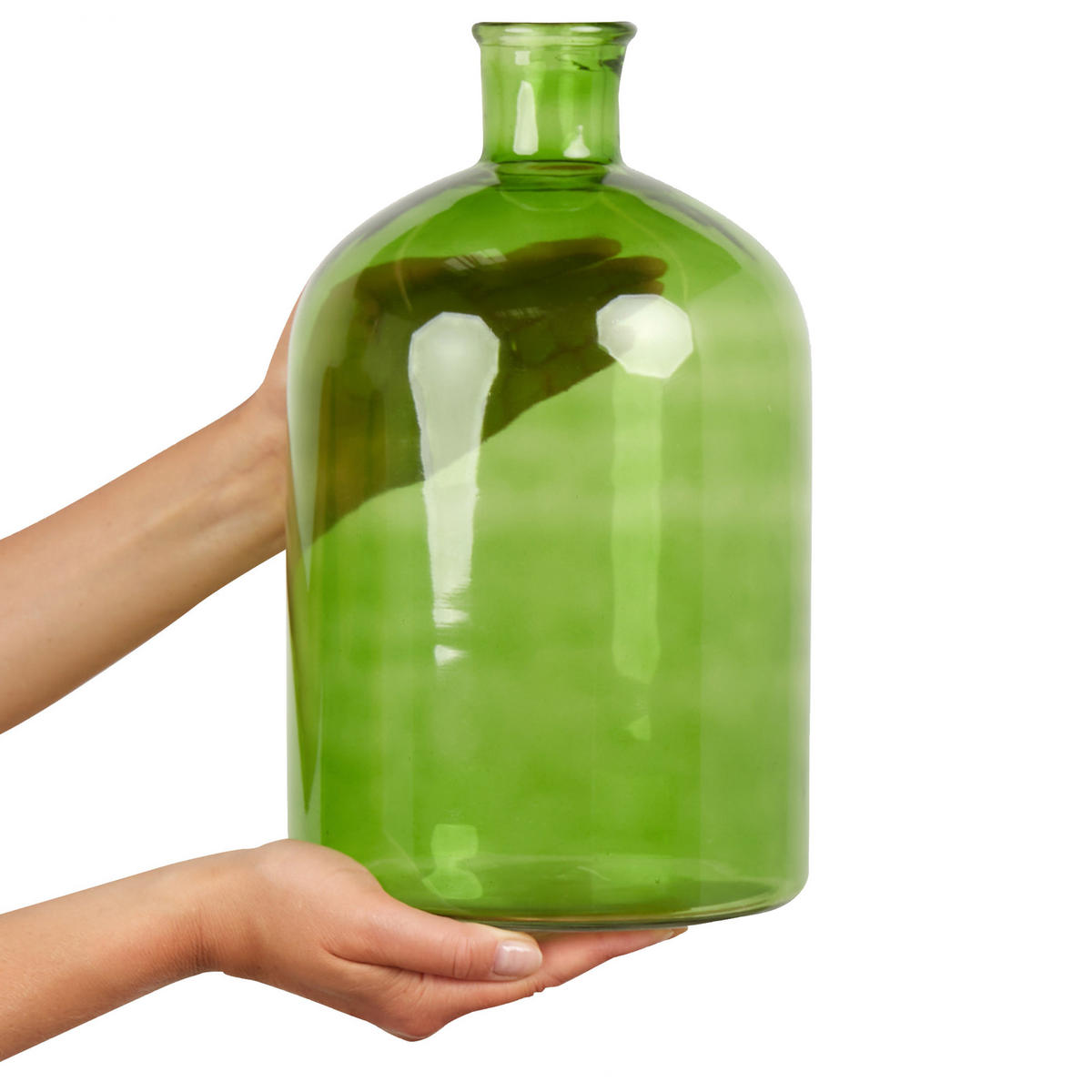 DEKOVASE Glas grün Pulao - Grün, Glas (31cm) - Beliani