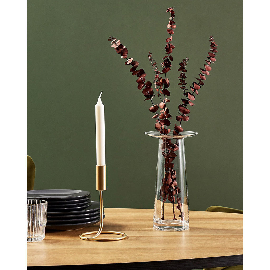 Thumbnail - Beliani Blumenvase, Transparent, Glas, 26 cm, Dekoration, Vasen, Glasvasen