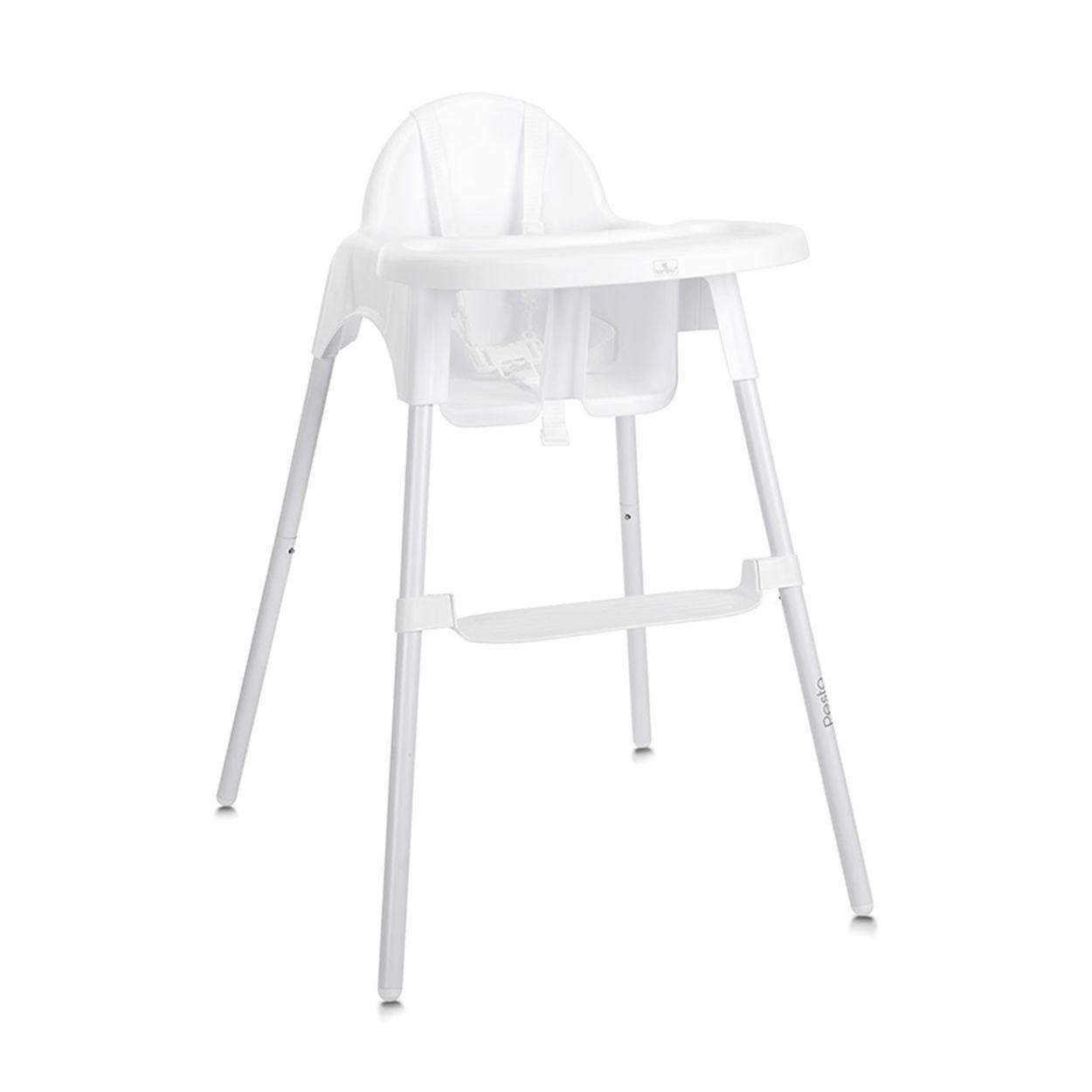 HOCHSTUHL Pesto weiß verstellbar, 5-Punkt-Sicherheitsgurt - Weiß, Kunststoff (57/87/61cm) - Lorelli