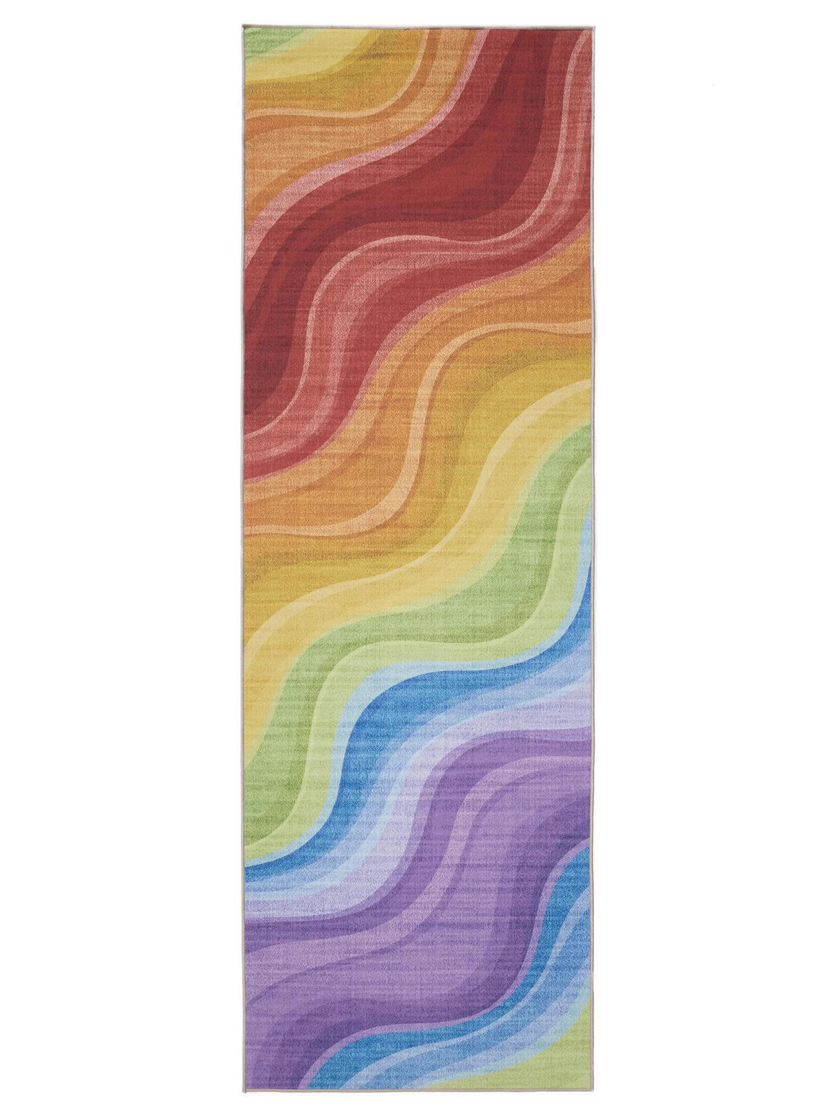 LÄUFER George waschbar 80x240 cm - Lila/Multicolor, Kunststoff (80/240cm) - benuta
