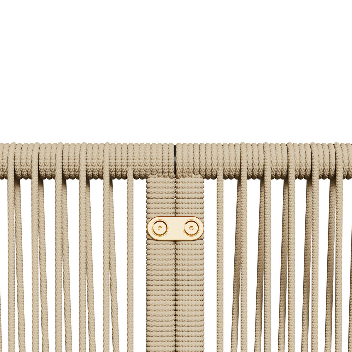 LOUNGESET 5er Seil Beige Mit Verstellbaren Füßen & Glastisch - Beige, Metall - FLIEKS