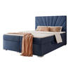 BOXBETT 160x200 cm mit Topper - Blau, Holzwerkstoff/Textil (180/200cm) - Idohome