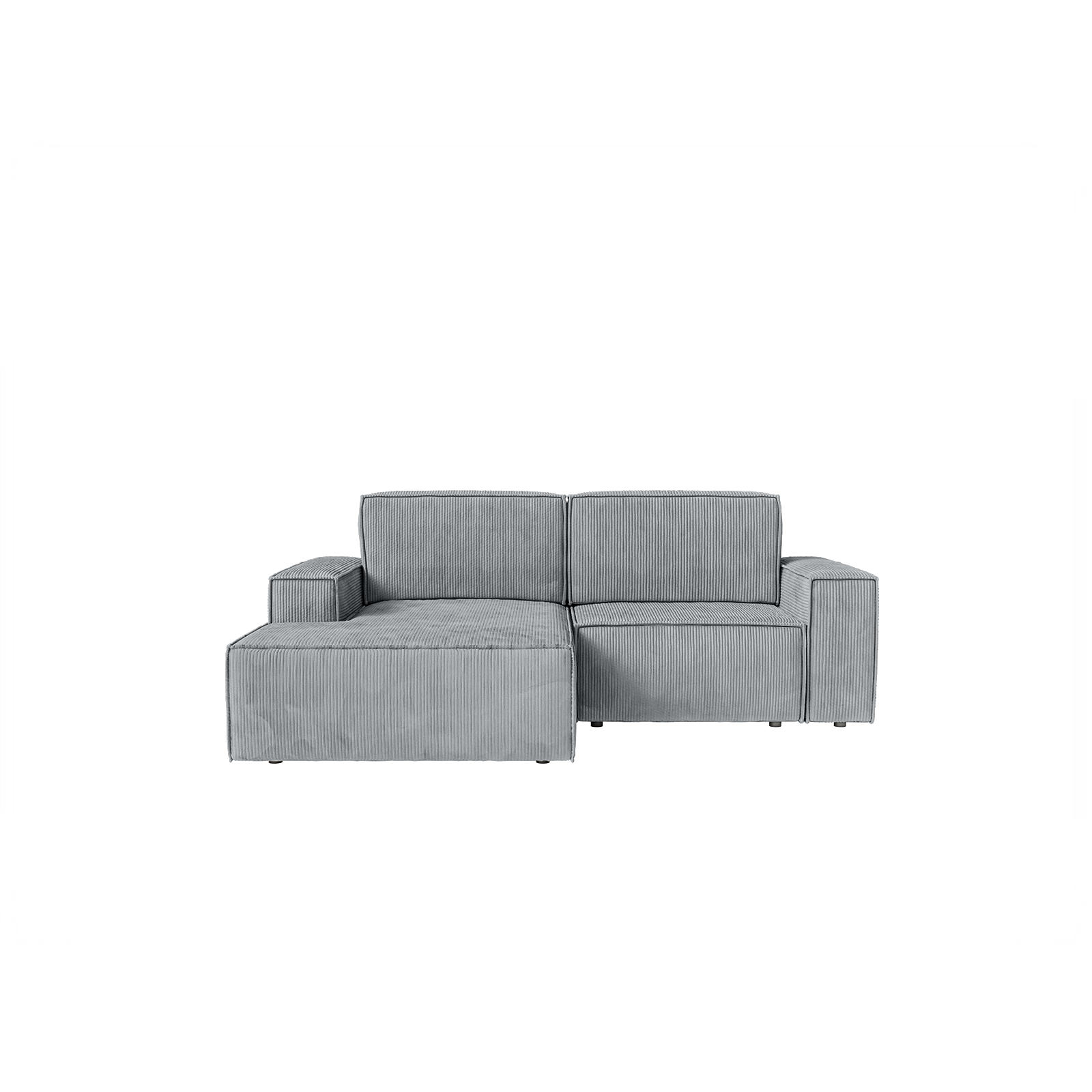 ECKSOFA KOKKO MINI mit Schlaffunktion, Grau - Grau, Textil (240/167cm) - Fedve