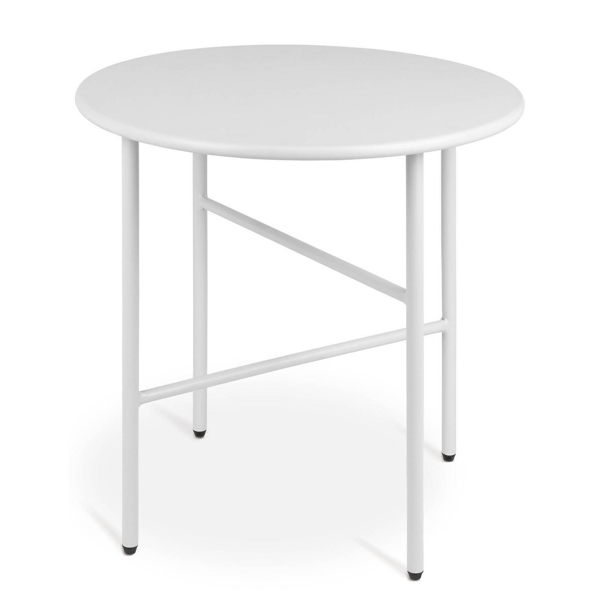 BEISTELLTISCH Finn Ø 44/46 cm Weiß - Weiß, Metall (44/44/46cm) - BoMoe