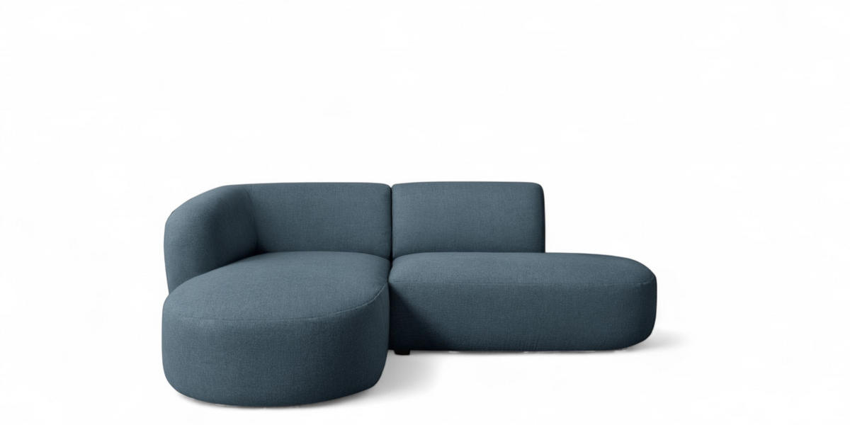 ECKSOFA Babette - Blau, Holzwerkstoff/Textil (188/242cm) - Fun Möbel