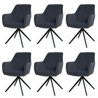 ESSZIMMERSTUHL Anthrazit 6er-Set - Anthrazit, Textil (58/87/55cm) - MCW