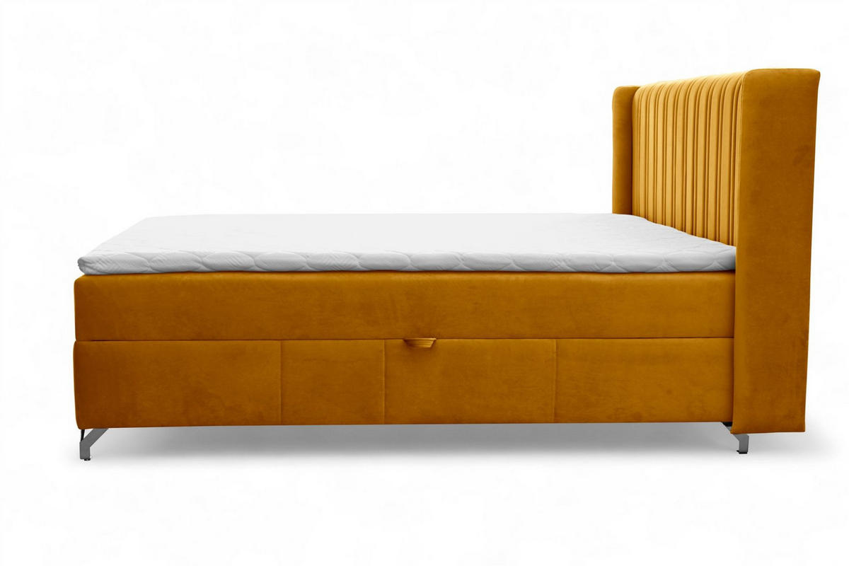 BOXBETT Damien - Gelb, Holzwerkstoff/Textil (120/200cm) - Fun Möbel