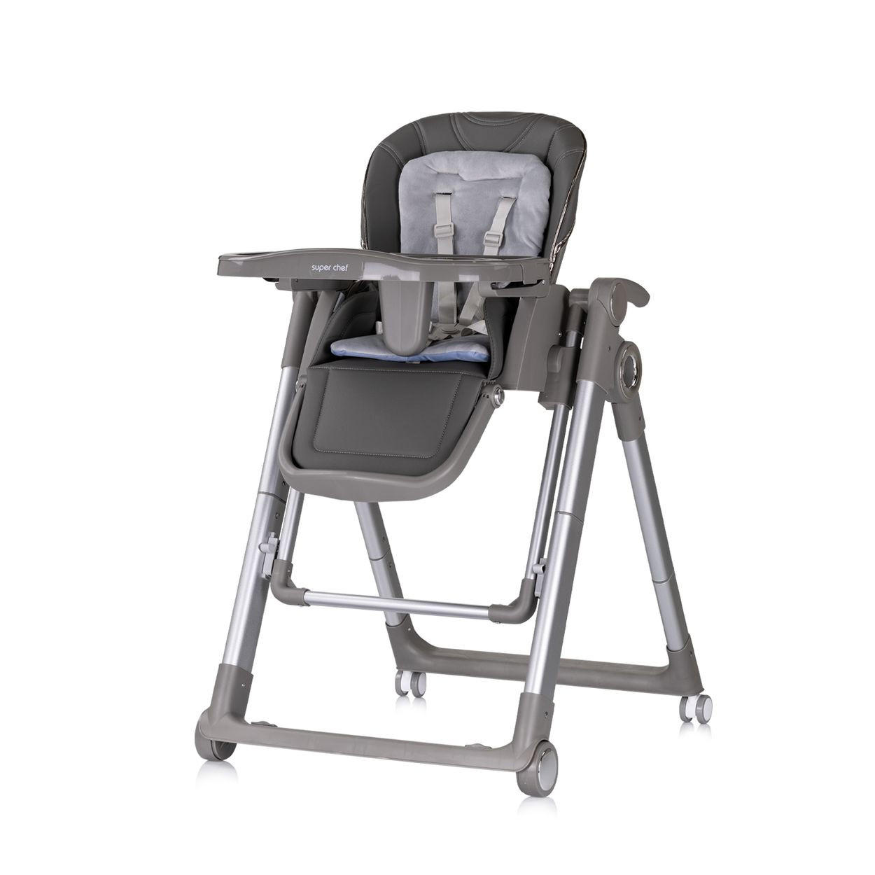 HOCHSTUHL 2 in 1 Super Chef grau Babyschaukel, Fußstütze, klappbar - Grau, Kunststoff (59/101/73cm) - Chipolino