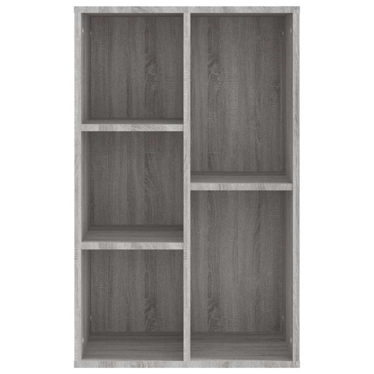 SIDEBOARD mit 5 Fächern 50/25/80 cm aus Holzwerkstoff Grau Sonoma Dekor - Silbereichenfarben, Holz (50/80/25cm) - vidaXL