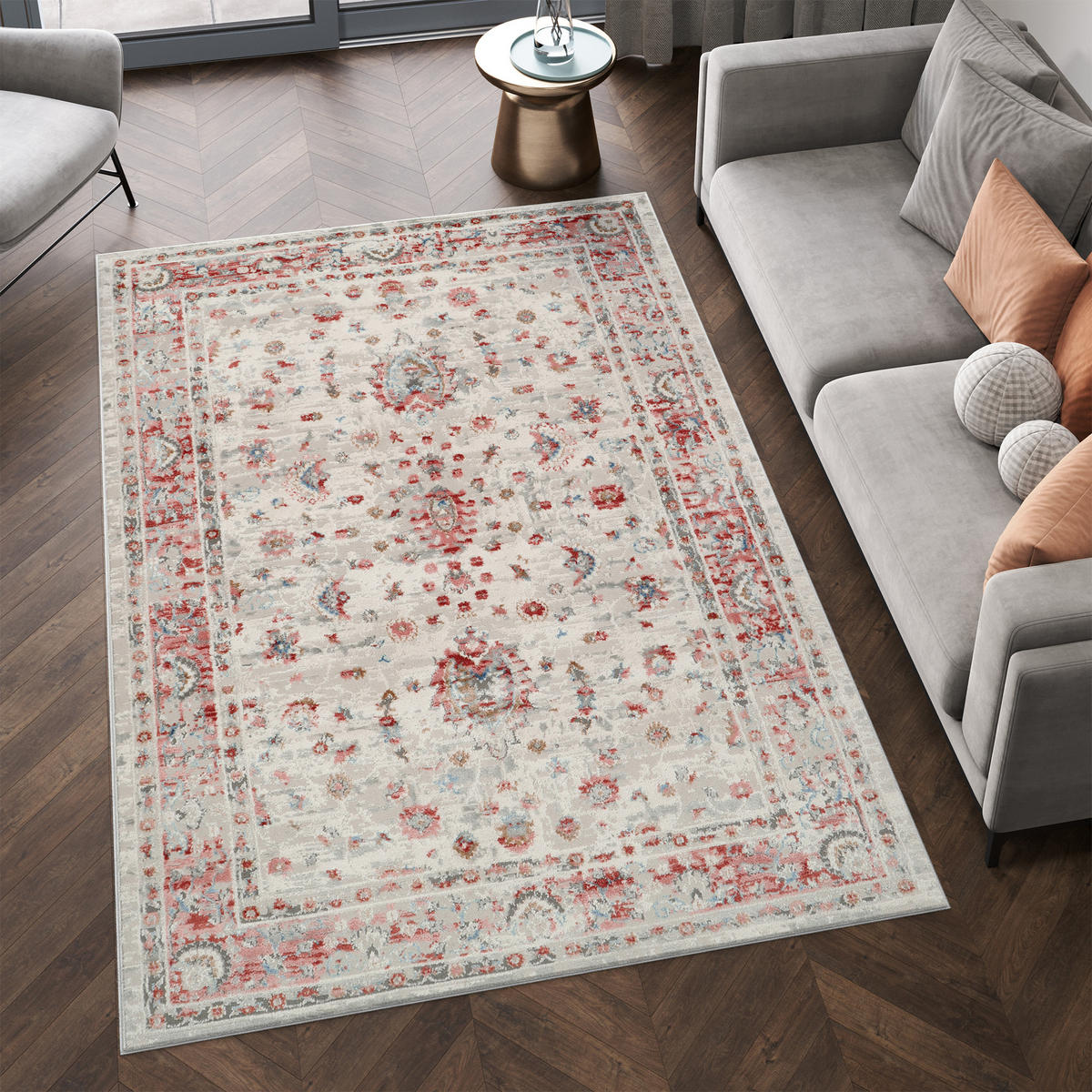 TEPPICH RETRO Weiß 180/250 cm - Weiß, Textil (180/250cm) - Tapiso