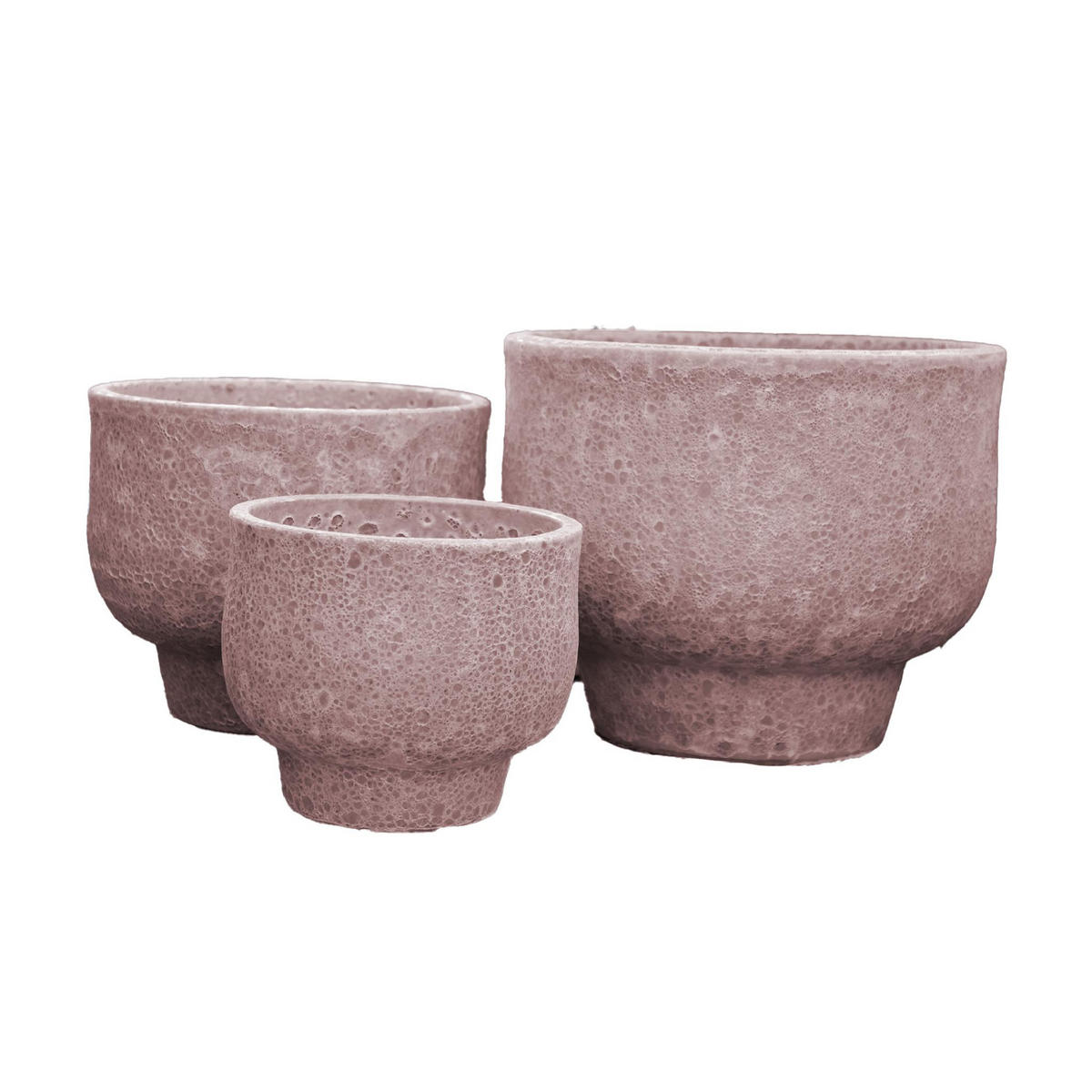 TOPF Sanish Rot 50/50/40cm 3er-Set - Rot, Keramik (40cm) - PTMD Collection