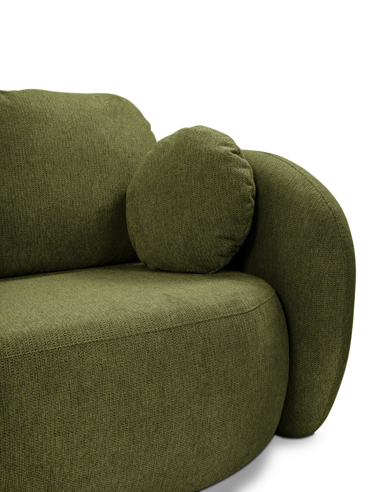 BETTSOFA AMICO Grün Geflochtener Stoff mit Schlaffunktion - Grün, Holz (238/86.5/101cm) - MASSENO