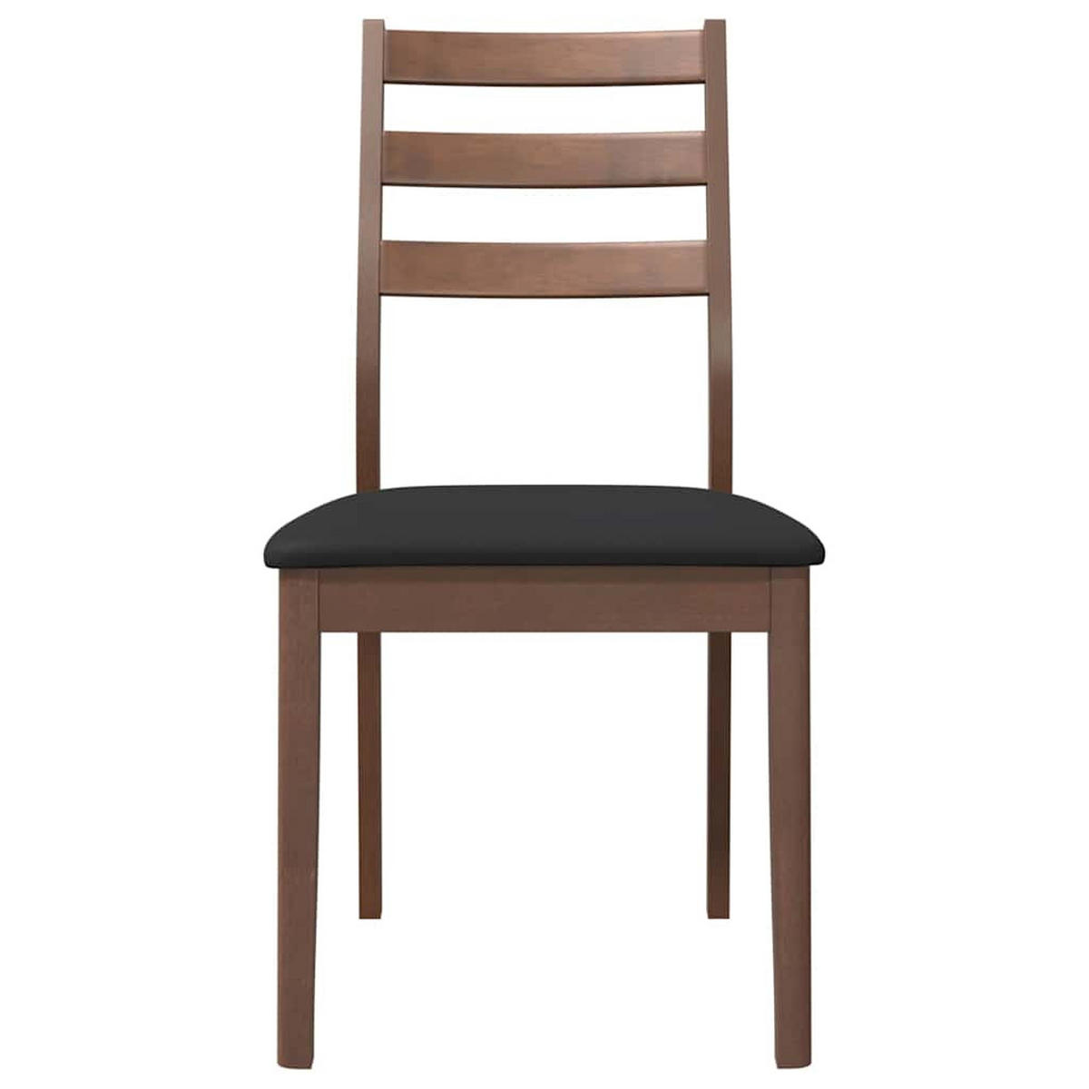ESSZIMMERSTÜHLE mit Kissen 2 Stk. Braun Massivholz Gummibaum 48.5*49*90cm - Dunkelbraun/Schwarz, Holz (48.5/90/49cm) - ZMH