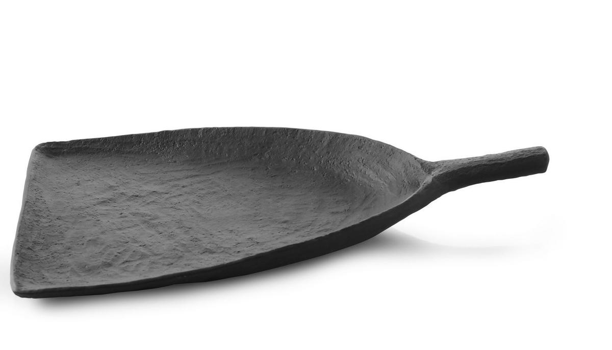 SCHAUFELPLATTE YLI 18,5 CM Matt schiefer style - Schieferfarben, Keramik (14.5/2.5/18.5cm) - Revol Porcelaine France