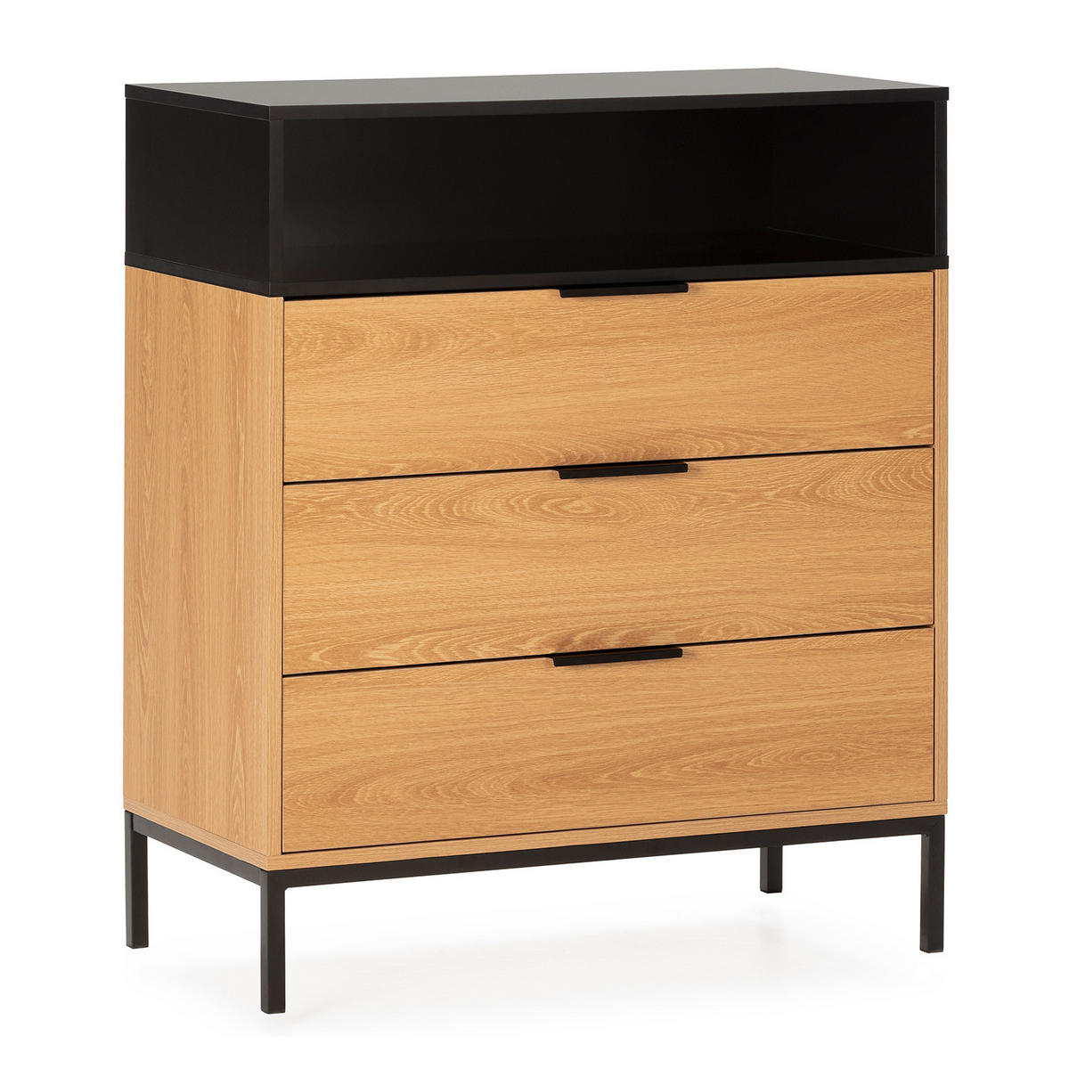 KOMMODE 80/95/40 Nieve Eichenfarbe - Honigeiche, Holzwerkstoff (80/95/40cm) - VS Venta-stock