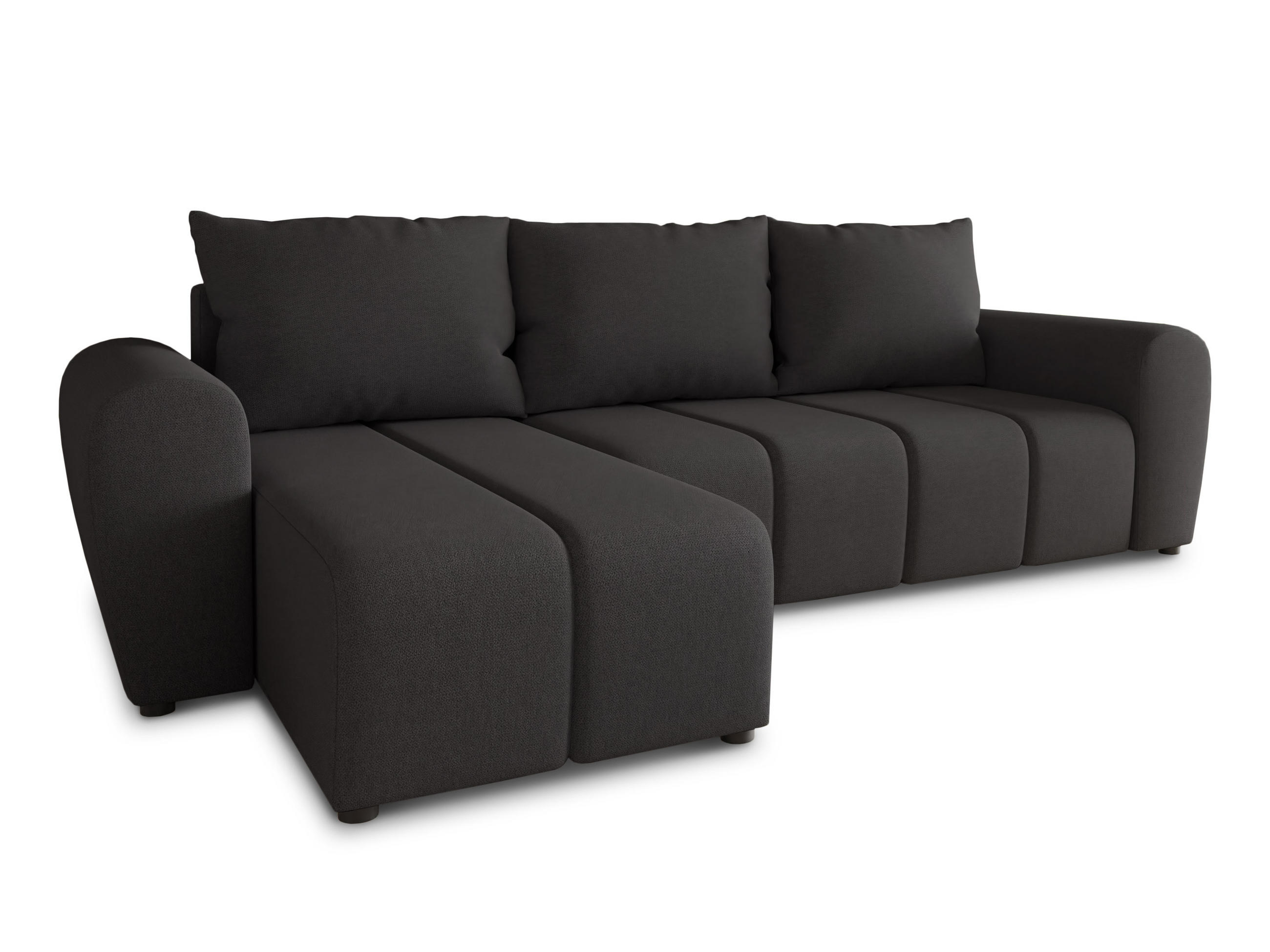 ECKSOFA Cleo L - Schwarz, Holz/Textil (243/147cm) - Sofnet