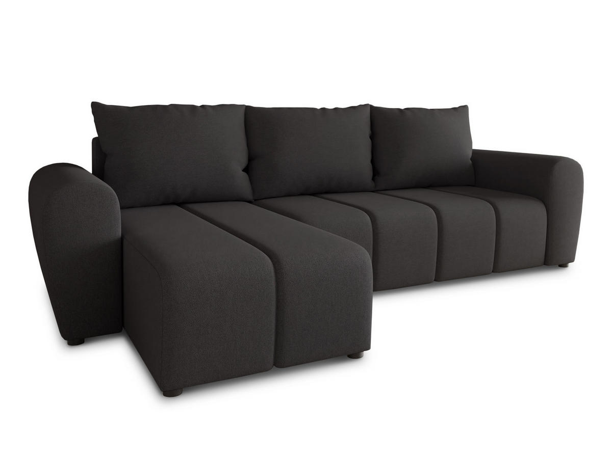 ECKSOFA Cleo L - Schwarz, Holz/Textil (243/147cm) - Sofnet