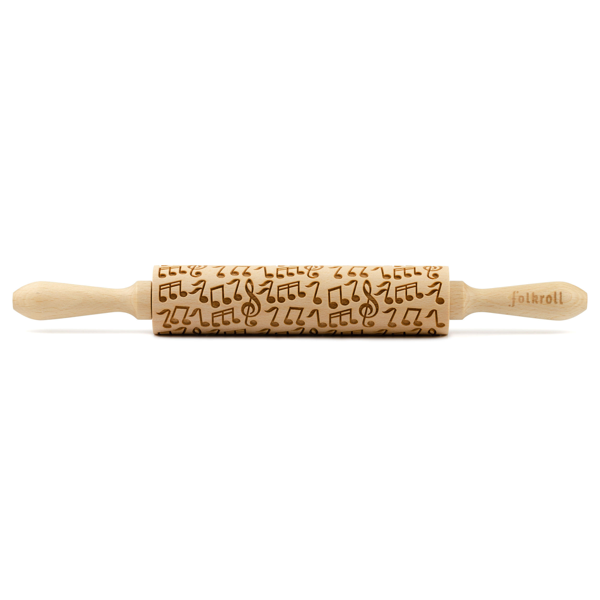 Folkroll Motiv-Teigrolle Braun 4.5 cm