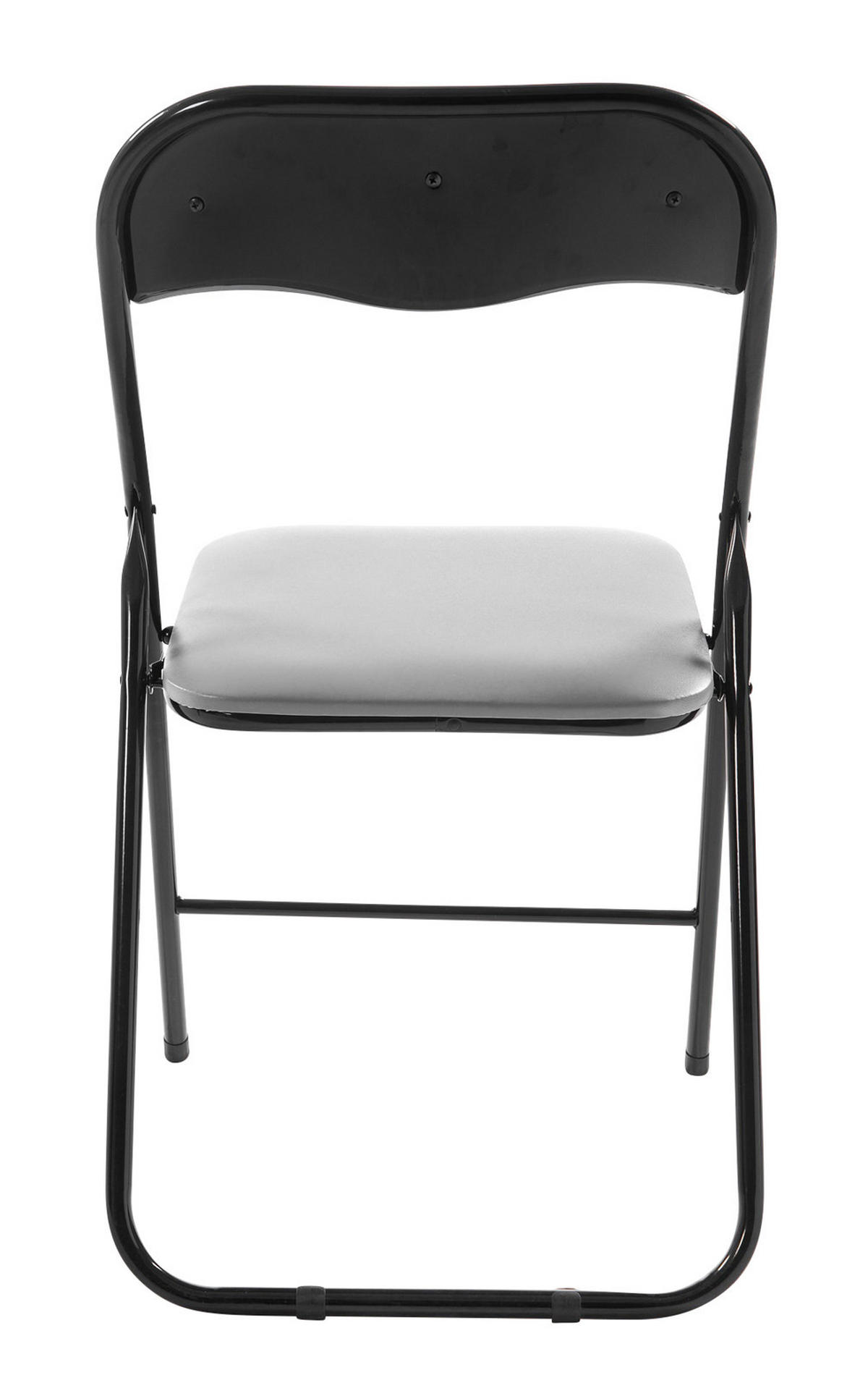 BESUCHERSTUHL Lederlook grau/schwarz - Schwarz/Grau, Textil/Metall (45/78/45cm) - CLP
