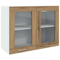 HÄNGEGLASSCHRANK Lyon Artisan-Eiche 80/31/60 Cm Holzwerkstoff - Braun, Holzwerkstoff (80/60/31cm) - vidaXL